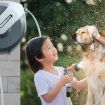 Wall Mount Garden Hose Reel High Pressure Hose Nozzle Self Coiling 7 Modes-25m