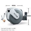 Wall Mount Garden Hose Reel High Pressure Hose Nozzle Self Coiling 7 Modes-25m
