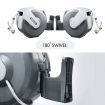 Wall Mount Garden Hose Reel High Pressure Hose Nozzle Self Coiling 7 Modes-25m