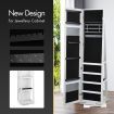 360 Degree Rotatable Mirror Jewellery Cabinet with Necklace Earring Ring Holders