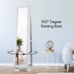 360 Degree Rotatable Mirror Jewellery Cabinet with Necklace Earring Ring Holders