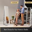 360 Degree Rotatable Mirror Jewellery Cabinet with Necklace Earring Ring Holders
