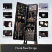 Versatile Mirror Jewellery Cabinet Auto LED light-Brown