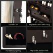Versatile Mirror Jewellery Cabinet Auto LED light-Brown