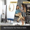 Versatile Mirror Jewellery Cabinet Auto LED light-Brown