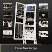 Versatile Mirror Jewellery Cabinet Auto LED light-White
