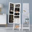 Versatile Mirror Jewellery Cabinet Auto LED light-White