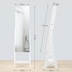 Versatile Mirror Jewellery Cabinet Auto LED light-White