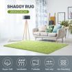 200x230cm Fluffy Shaggy Area Rug Large Green Carpet Home Bedroom Anti-Slip Floor Mat