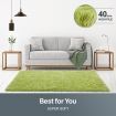 200x230cm Fluffy Shaggy Area Rug Large Green Carpet Home Bedroom Anti-Slip Floor Mat