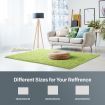 200x230cm Fluffy Shaggy Area Rug Large Green Carpet Home Bedroom Anti-Slip Floor Mat