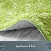 200x230cm Fluffy Shaggy Area Rug Large Green Carpet Home Bedroom Anti-Slip Floor Mat