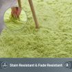200x230cm Fluffy Shaggy Area Rug Large Green Carpet Home Bedroom Anti-Slip Floor Mat