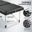 55cm Aluminium Massage Table Bed Therapy Equipment-Black