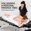 80cm Aluminium Massage Table Bed Therapy Equipment-Black