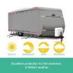 Heavy Duty 16-18ft Waterproof UV 4 Layer Caravan Cover w/Hitch Cover & Carry Bag