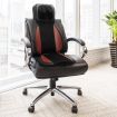 Full Body Massage Cushion Shiatsu Neck Back Massager Chair Pad Car Massaging Seat-RED