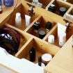 Dressing Table Stool Combo w/ Flip Top Mirror Hidden Storage