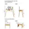 Dressing Table Stool Combo w/ Flip Top Mirror Hidden Storage