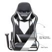Adjustable High Back Racing Computer Chair w/ Footrest