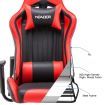 Ergonomic High Back Leather Office Chair Desk Gaming Chair-Red