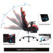 Ergonomic High Back Leather Office Chair Desk Gaming Chair-Red