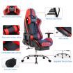 Ergonomic High Back Leather Office Chair Desk Gaming Chair-Red