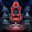 Ergonomic High Back Leather Office Chair Desk Gaming Chair-Red