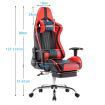 Ergonomic High Back Leather Office Chair Desk Gaming Chair-Red