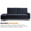 Multifunctional 3 Seater Leather Sofa Bed w/ Footstool Hidden Storage