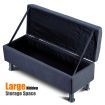 3 Seater Leather Sofa Bed w/ Footstool Hidden Storage-Dark Grey