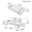 3 Seater Leather Sofa Bed w/ Footstool Hidden Storage-Light Grey