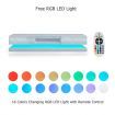 180cm Wood TV Stand Unit 2 Drawers High Gloss Front with RGB LED - White