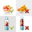 Personal Smoothie Blender, Kacsoo Detachable Portable Blender Fruit Mixer, Single Serve Juicer Cup, Lightweight USB Rechargeable Travel Blender for Shakes and Smoothies, FDA Approved,BPA Free(Blue)