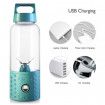 Personal Smoothie Blender, Kacsoo Detachable Portable Blender Fruit Mixer, Single Serve Juicer Cup, Lightweight USB Rechargeable Travel Blender for Shakes and Smoothies, FDA Approved,BPA Free(Blue)