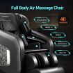 HOMASA 4D Electric Massage Recliner Chair Zero Gravity Massager Grey