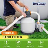 Bestway 5678L/1500gal Sand Filter Pump for Above Ground Swimming Pools