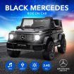 Black Mercedes Ride on Toy Off Road for Kids Remote Control Music Lights