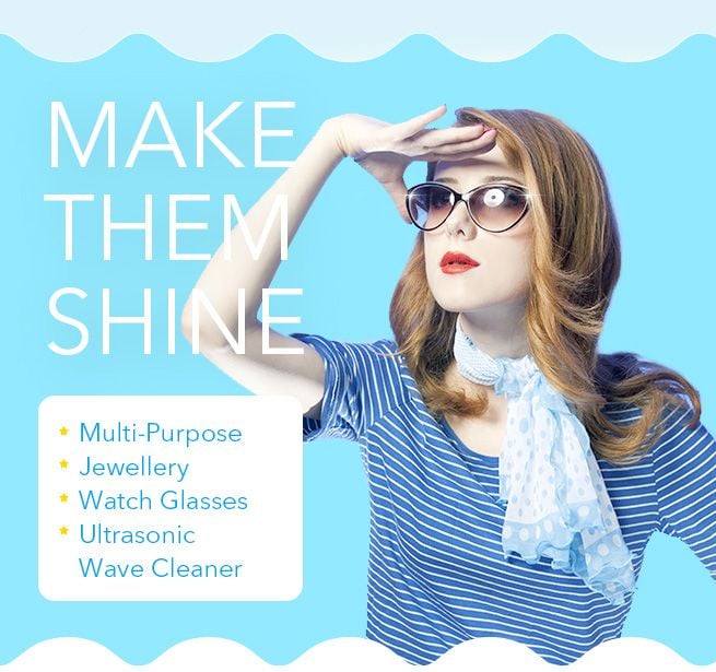 MAXKON 600ml Ultrasonic Cleaner Rings Watches Dentures Glasses Jewellery Cleaning
