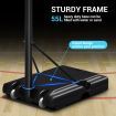 2.23-3.05m Large Portable Basketball Hoop Stand System Quick Height Adjustable