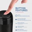 TG113C Column Portable Bluetooth Mini Speaker with FM Radio Waterproof Subwoofer Wireless Loundpeakers &Phone Holder (Red)