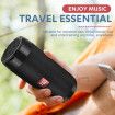 TG113C Column Portable Bluetooth Mini Speaker with FM Radio Waterproof Subwoofer Wireless Loundpeakers &Phone Holder (Red)