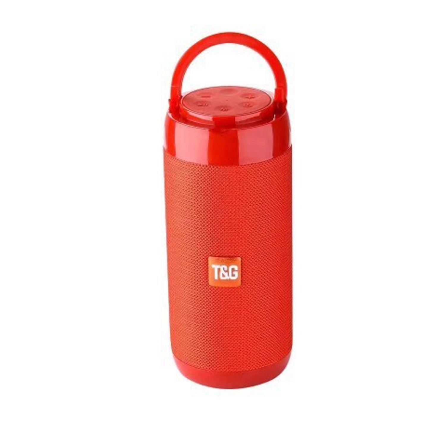 TG113C Column Portable Bluetooth Mini Speaker with FM Radio Waterproof Subwoofer Wireless Loundpeakers &Phone Holder (Red)