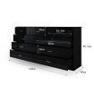 9 Drawer Cabinet Sideboard Bathroom Storage Units Black High Gloss Front