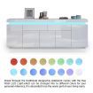 180cm Wood Sideboard Cabinet 5 Doors Storage Buffet Table with RGB LED White