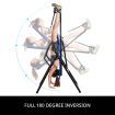 Gravity Inversion Table for Back Therapy w/ Ergonomic Curved Backrest-Black