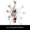Gravity Inversion Table for Back Therapy w/ Ergonomic Curved Backrest-White