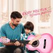 Melodic 34'' Kids Acoustic Guitar 6 Strings Tuner Cutaway Wooden Kids Gift Pink