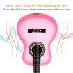 Melodic 34'' Kids Acoustic Guitar 6 Strings Tuner Cutaway Wooden Kids Gift Pink