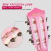 Melodic 34'' Kids Acoustic Guitar 6 Strings Tuner Cutaway Wooden Kids Gift Pink